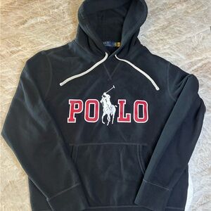 Polo by Ralph Lauren Black Hoodie with Red Logo